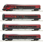 Roco 74037 - H0 - 4-tlg. Personenwagen-Set Railjet, Ep. VI